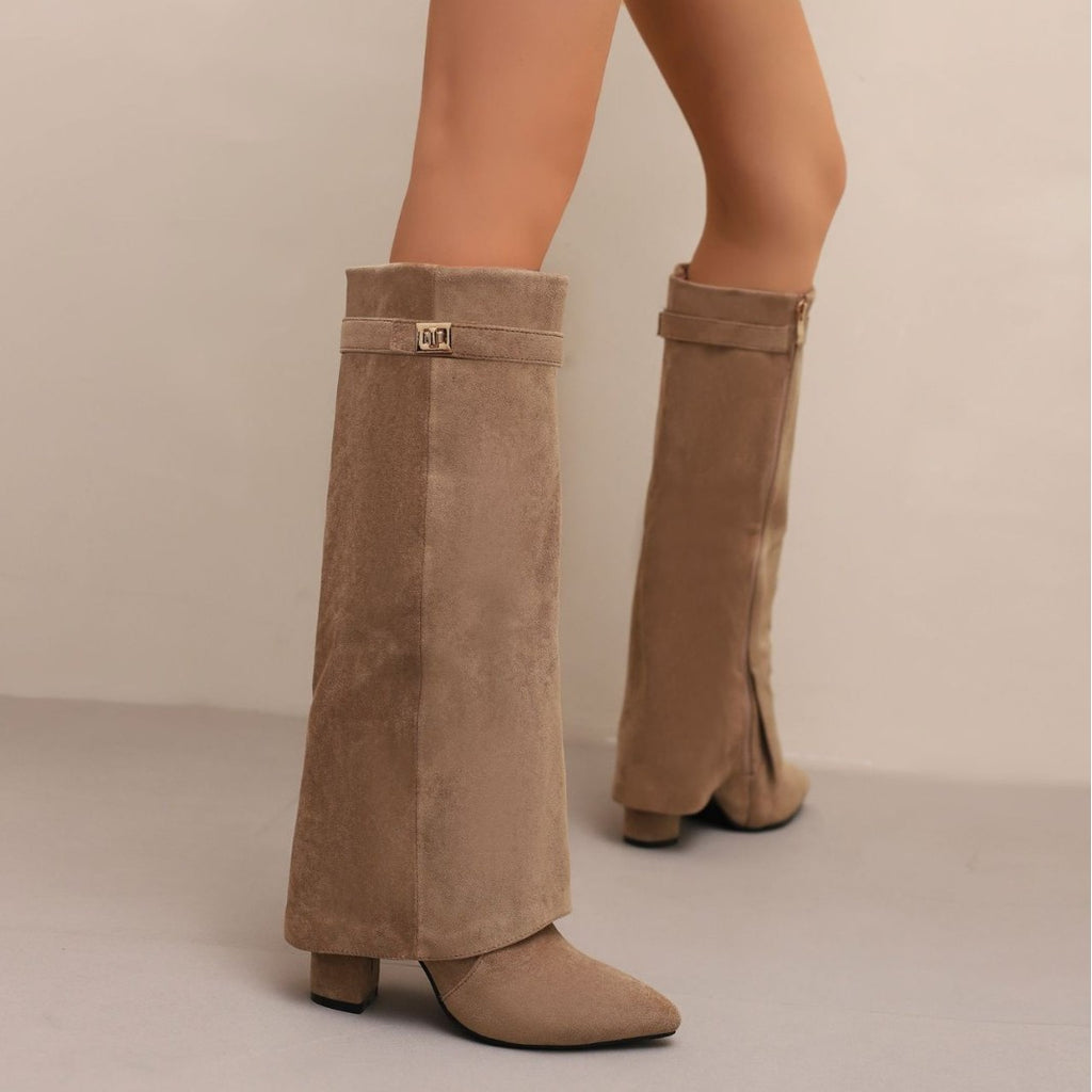 High Shaft Suede Boots – Lavvi | Boutique Fashion