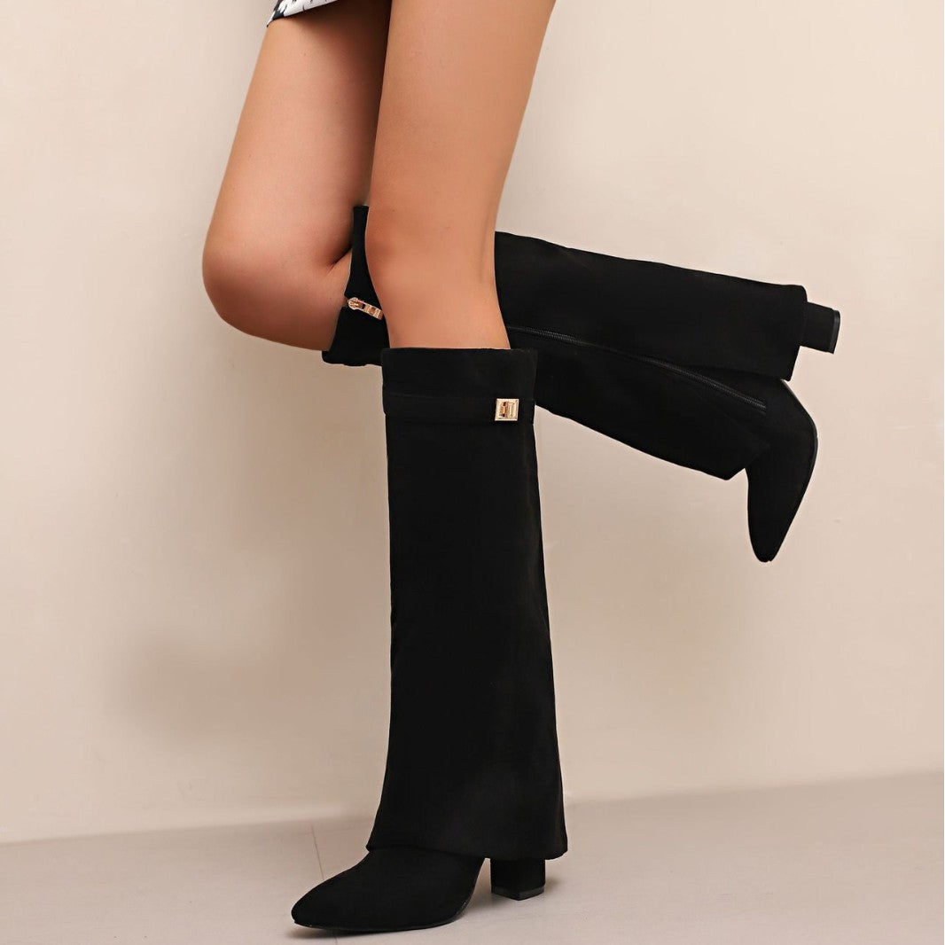 High Shaft Suede Boots – Lavvi | Boutique Fashion